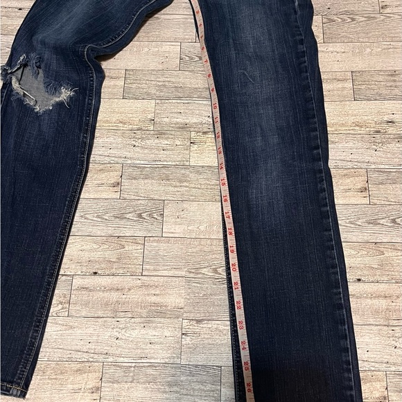 Hollister Social Stretch Distressed Women Jeans Size 1 Slim Dark Blue Skinny - Picture 3 of 10